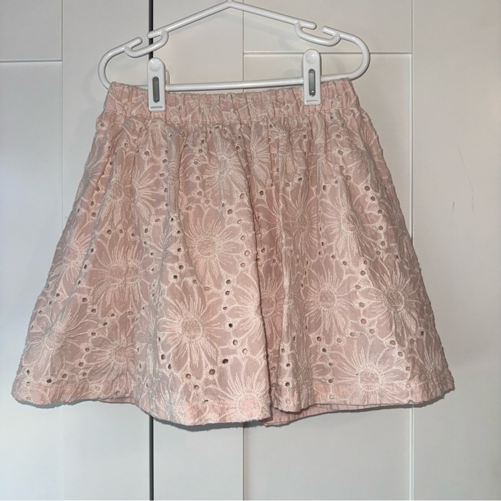 H&M Pink Floral Kids Skater Skirt